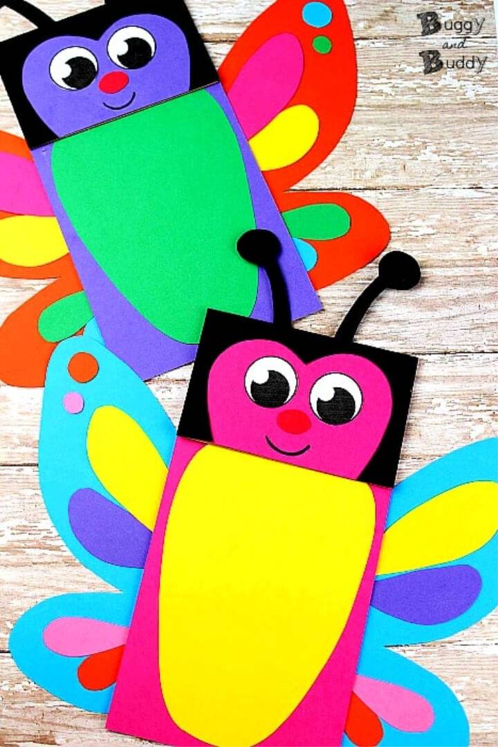 Create Butterfly Paper Bag Puppet