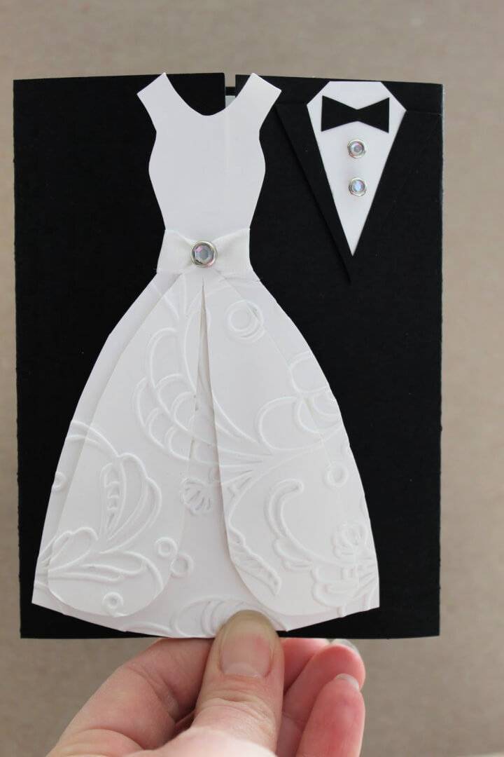 Create Wedding Dress and Tuxedo Greeting Card