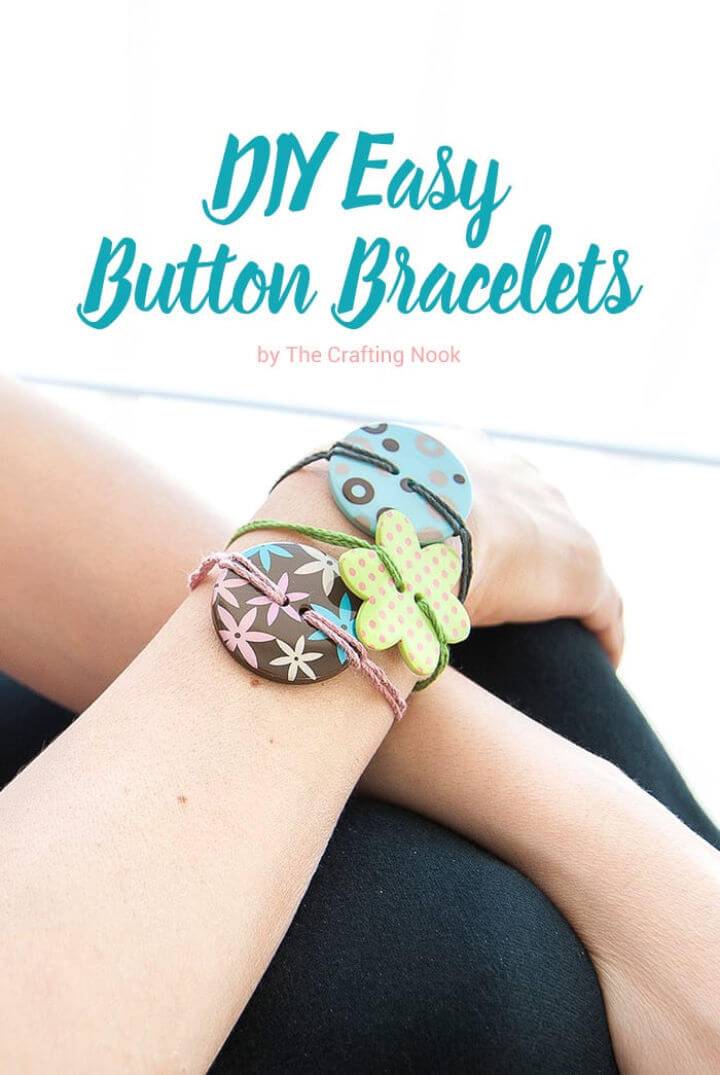 Cute DIY Button Bracelets