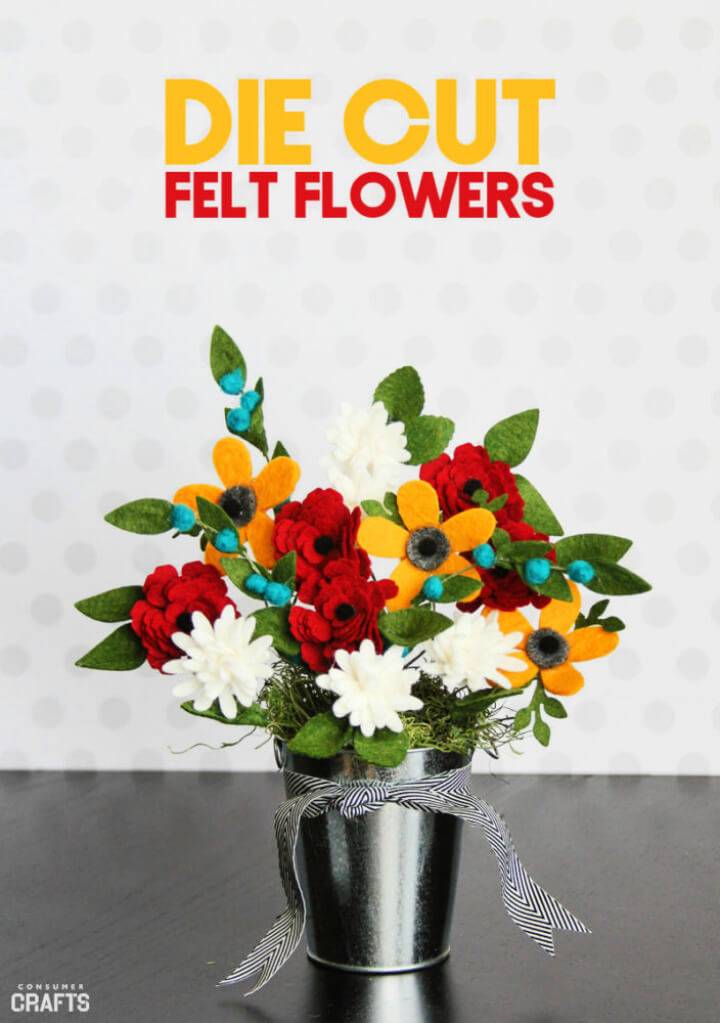 Cute DIY Felt Floral Arrangement