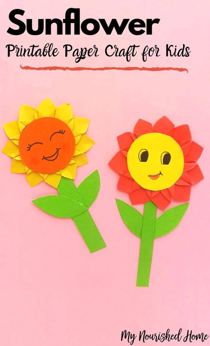 Cute DIY Paper Sunflower Craft for Kids