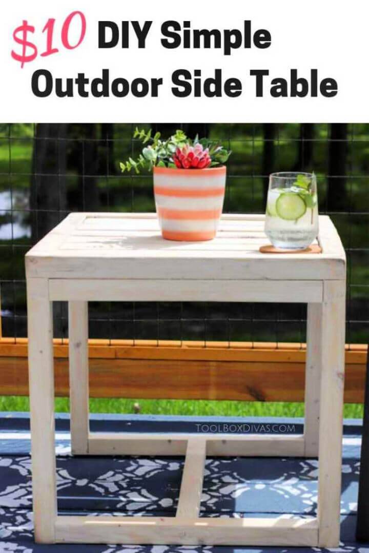 DIY 10 Outdoor Side Table