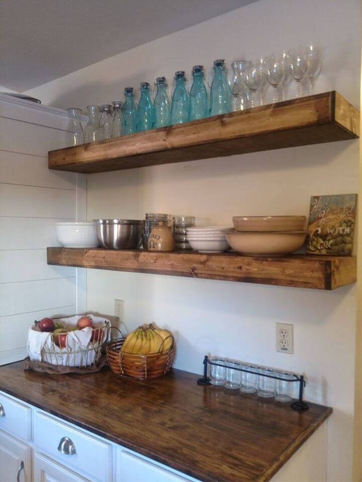 DIY 20 Floating kitchen Shelves