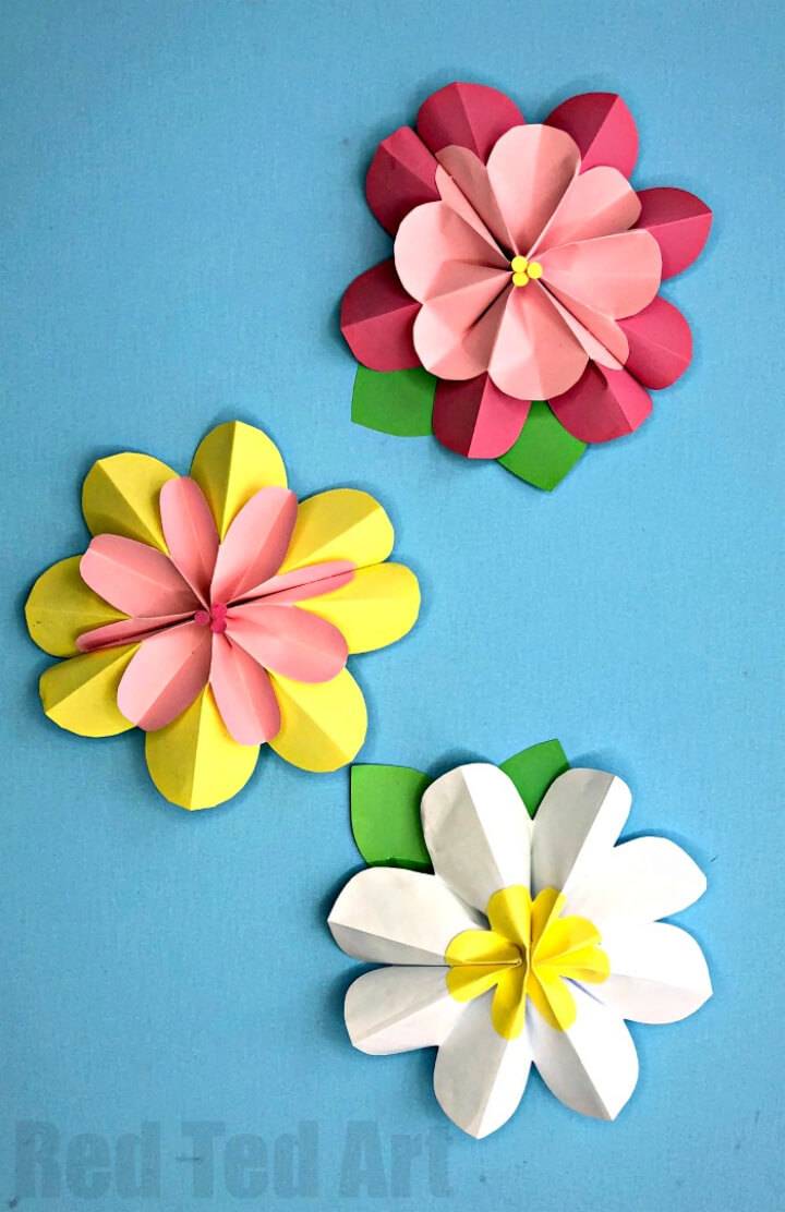 DIY 3D Paper Flowers for Spring 1