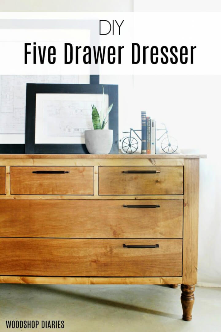 DIY 5 Drawers Dresser