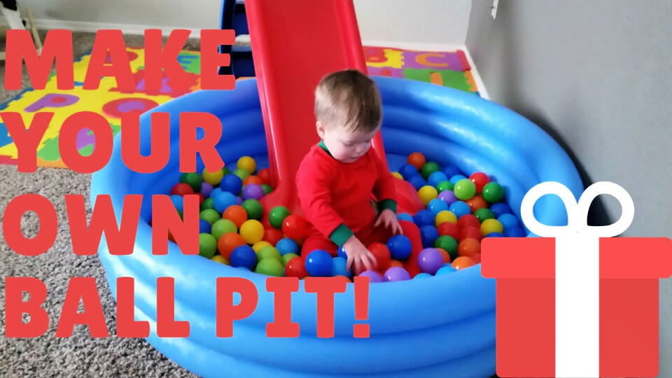 Homemade ball shop pit for toddlers