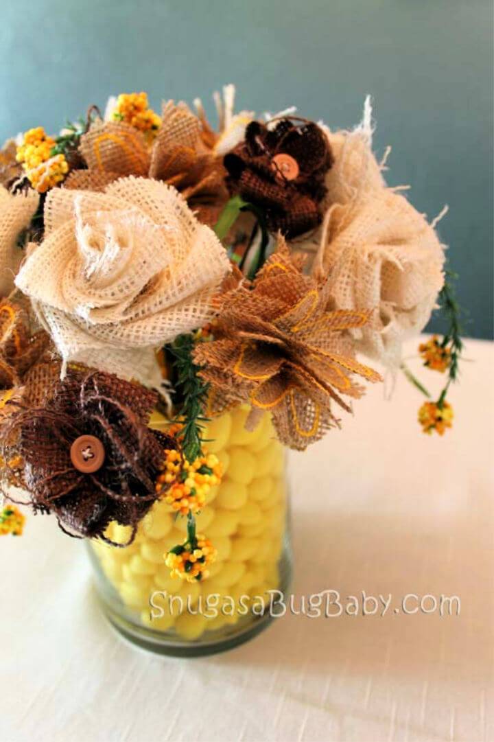 DIY Burlap Flower Bouquet