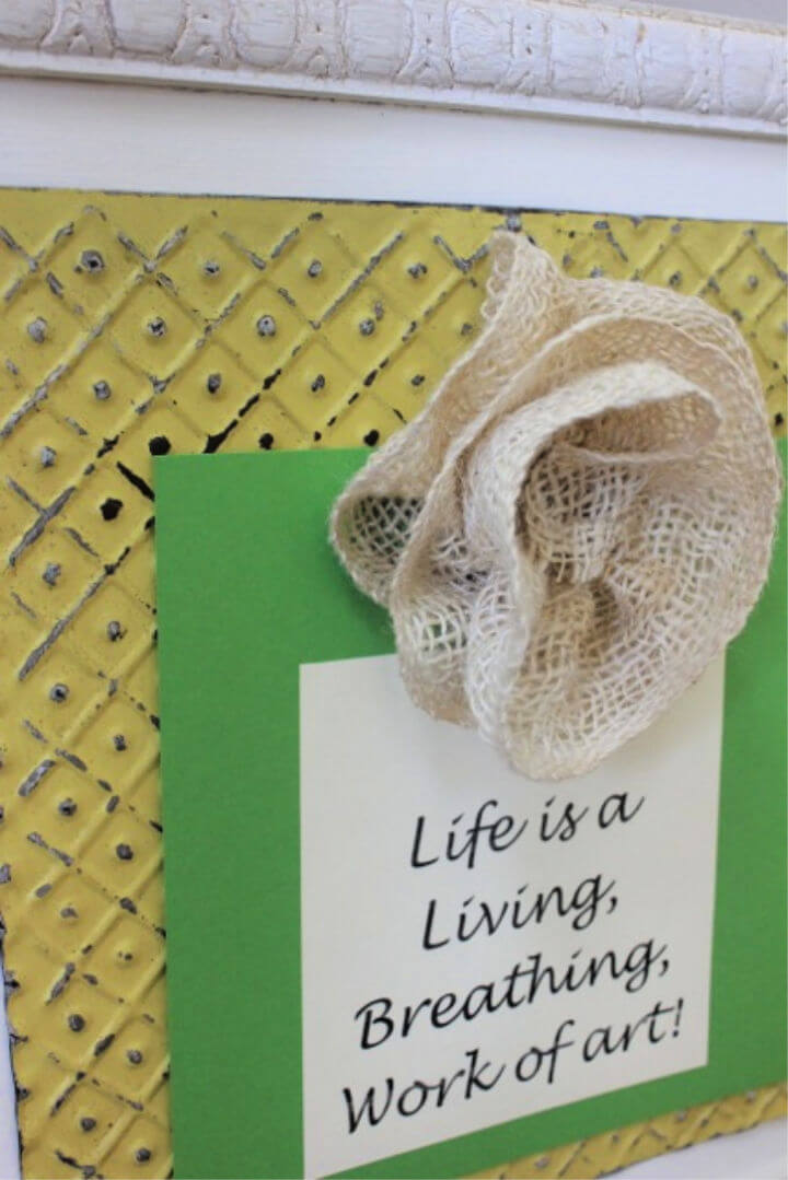 DIY Burlap Flower for Card