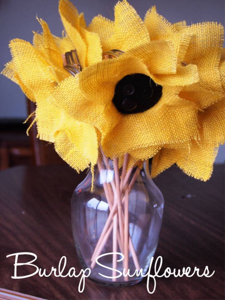 DIY Burlap Sunflowers