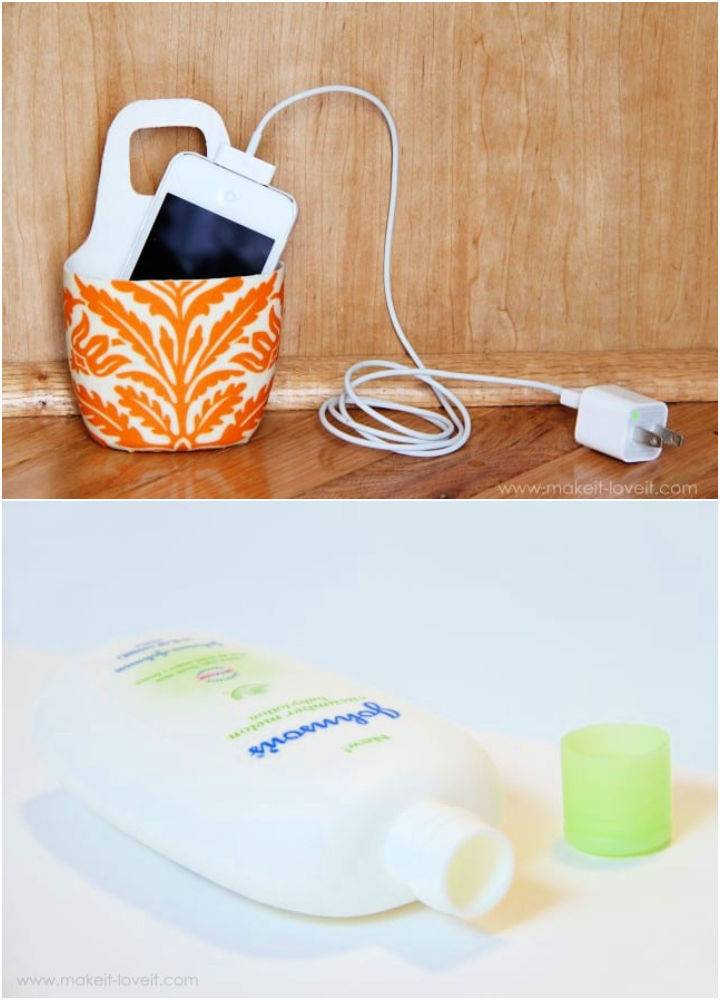DIY Cell Phone Holder From Lotion Bottle