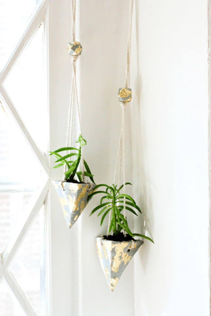 DIY Cement Hanging Planters