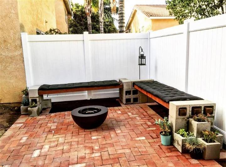 DIY Cinder Block Bench for Your Backyard