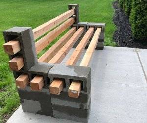 15 Simple DIY Concrete Bench Ideas To Make