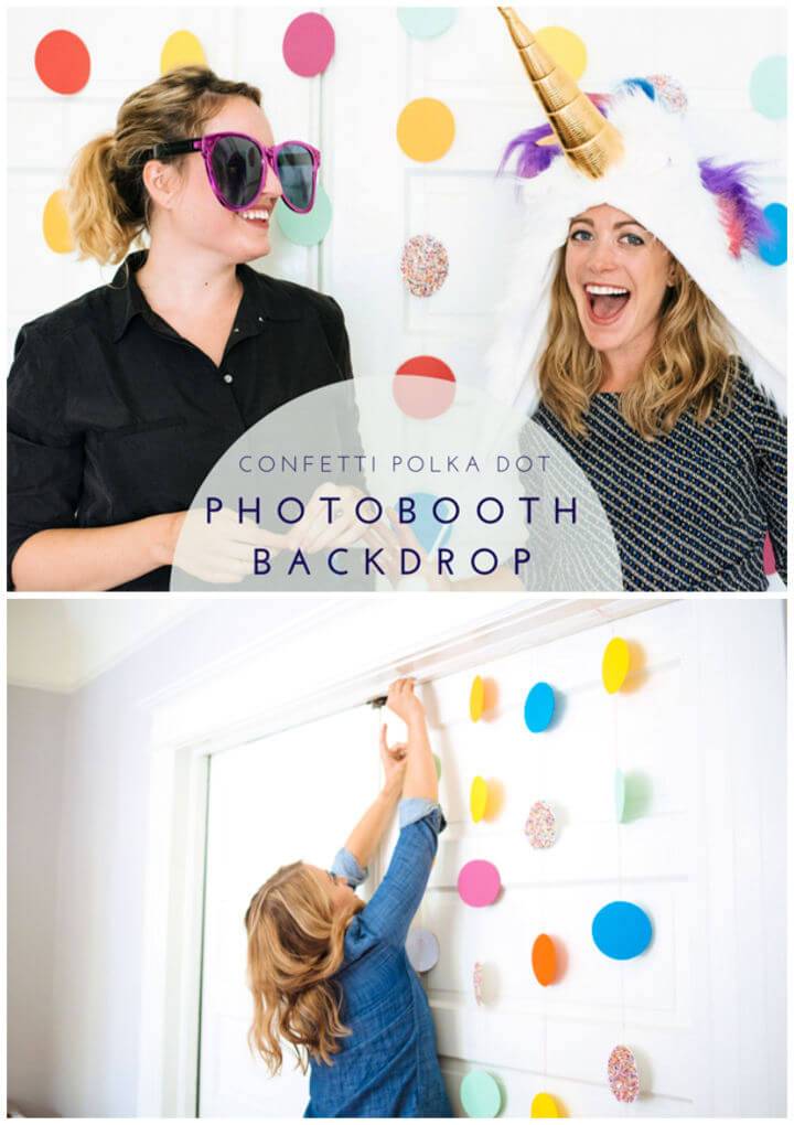 DIY Confetti Polka Dot Photobooth Backdrop