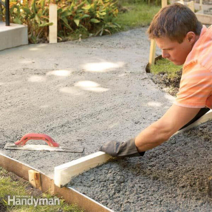 DIY Crack Free Concrete Walkway