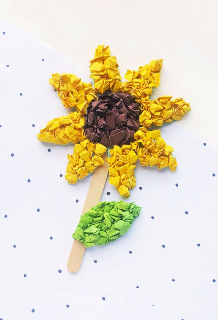 Crumpled Paper Sunflower Craft