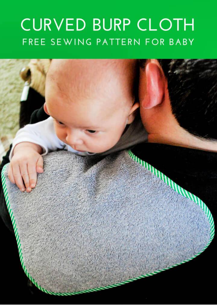 DIY Curved Burp Cloth for Baby