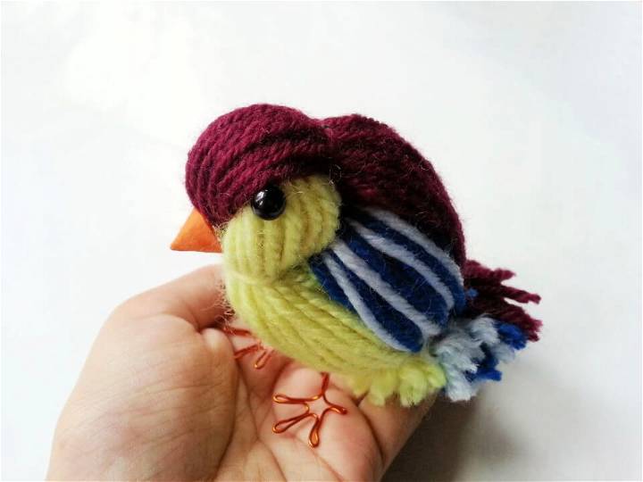 DIY Cute Yarn Bird
