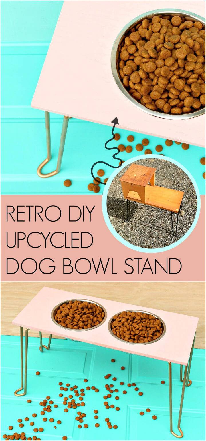 DIY Dog Bowl Stand With Hairpin Legs