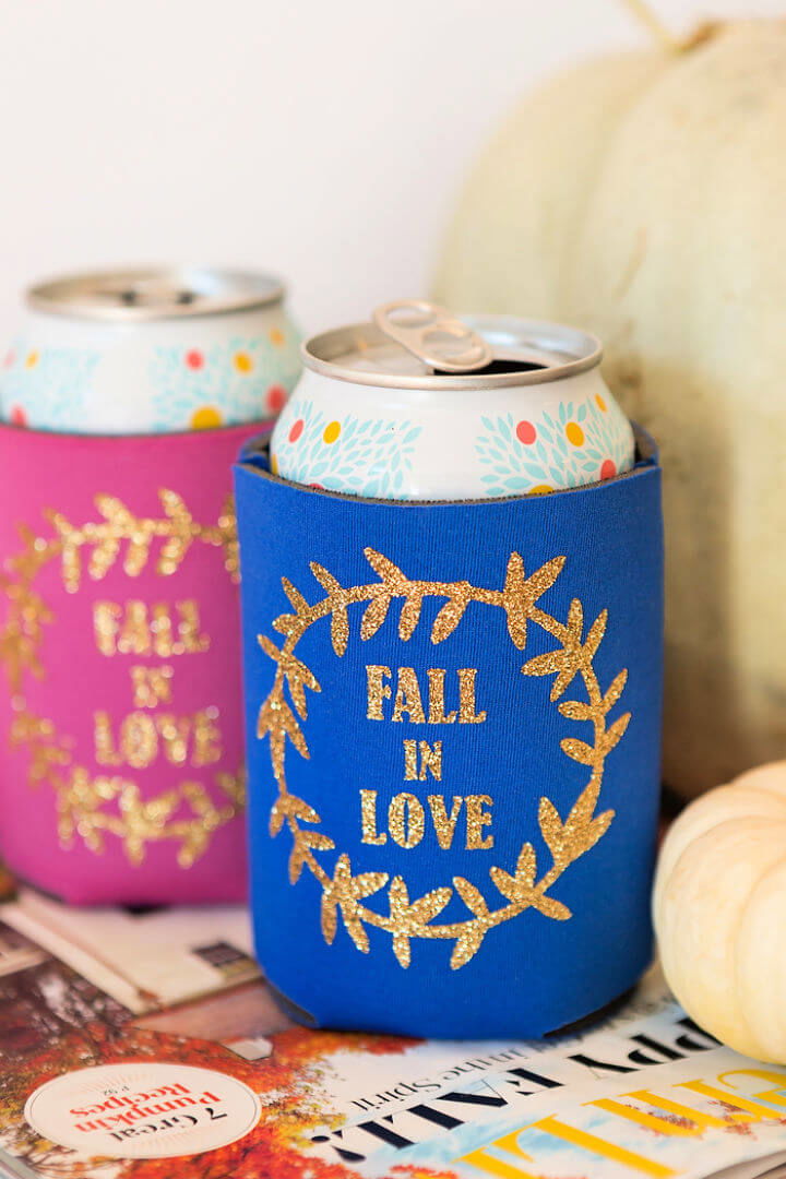 DIY Fall Wedding Koozies