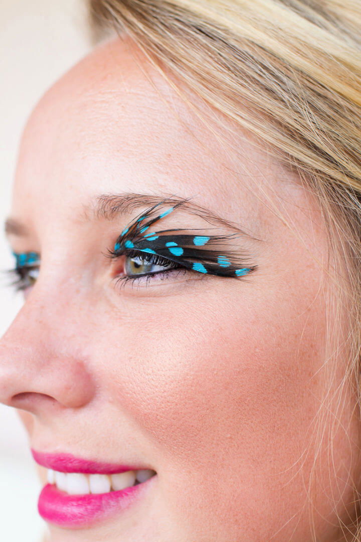 DIY Feather Eyelashes