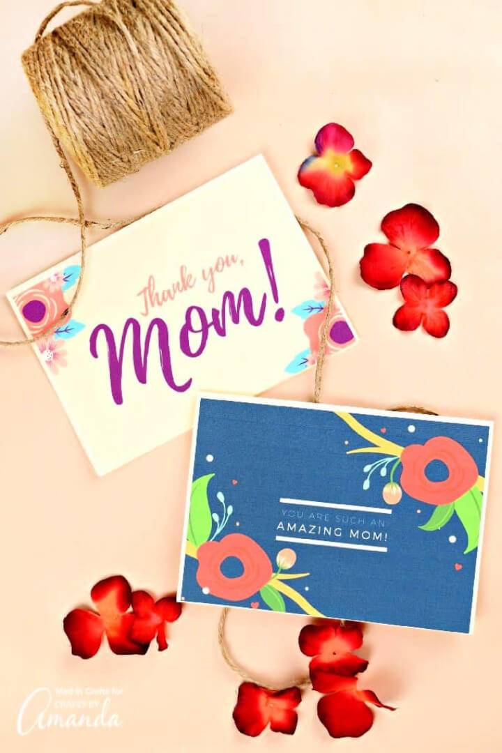 DIY Floral Printable Mother’s Day Card