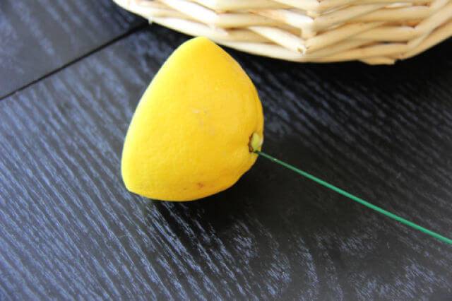 DIY Flower Basket step 2 lemon
