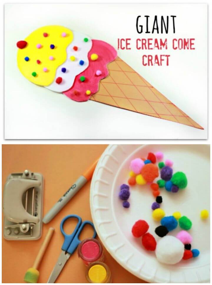 DIY Giant Ice Cream Cone Craft