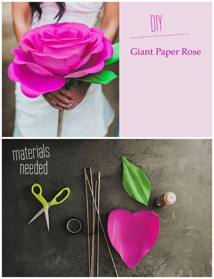 DIY Giant Paper Rose Flower