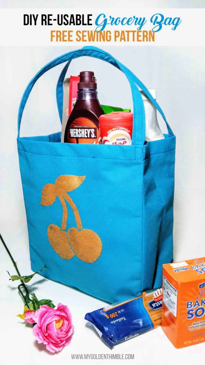 DIY Foldable Reusable Grocery Bags