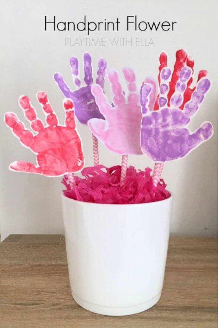 DIY Handprint Flower Craft for Kids