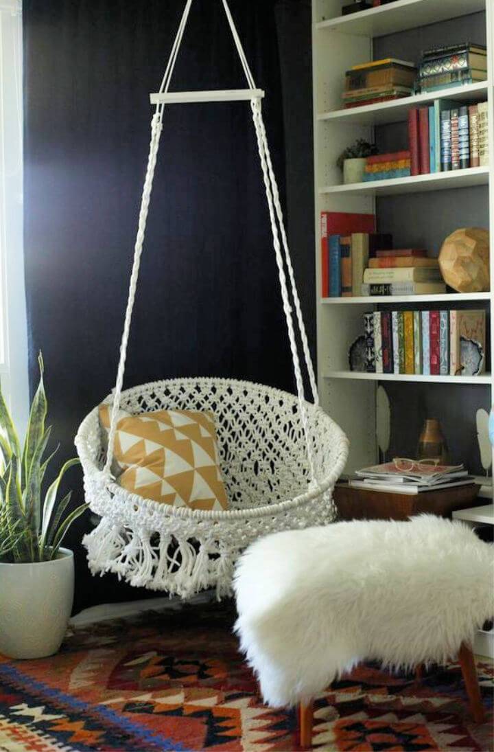 Homemade Indoor Hanging Macrame Chair