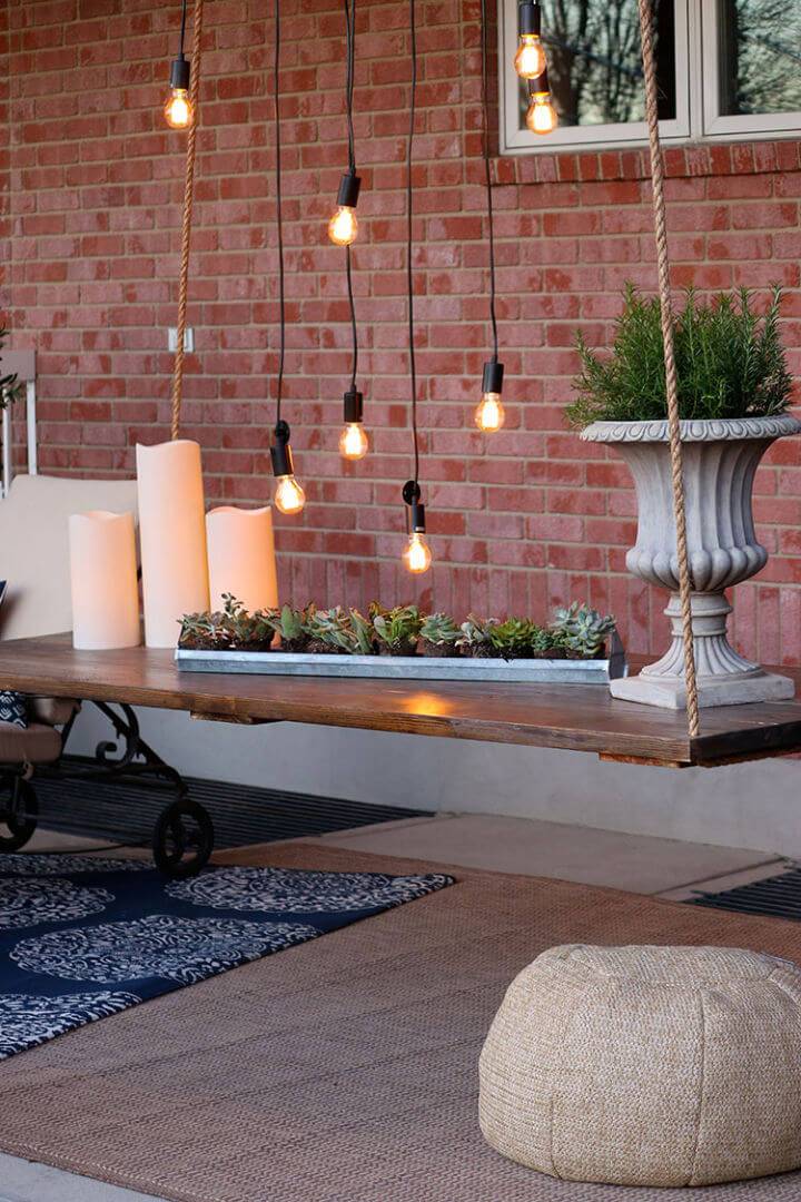 DIY Hanging Table for Patio