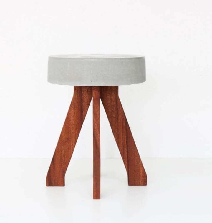 DIY Industrial Concrete Stool