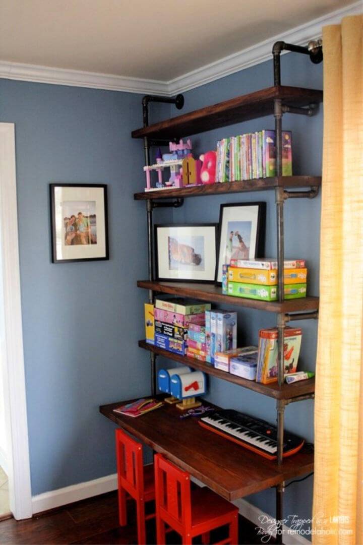 30 Diy Pipe Shelves Made With, Steel Pipe Shelving Ideas