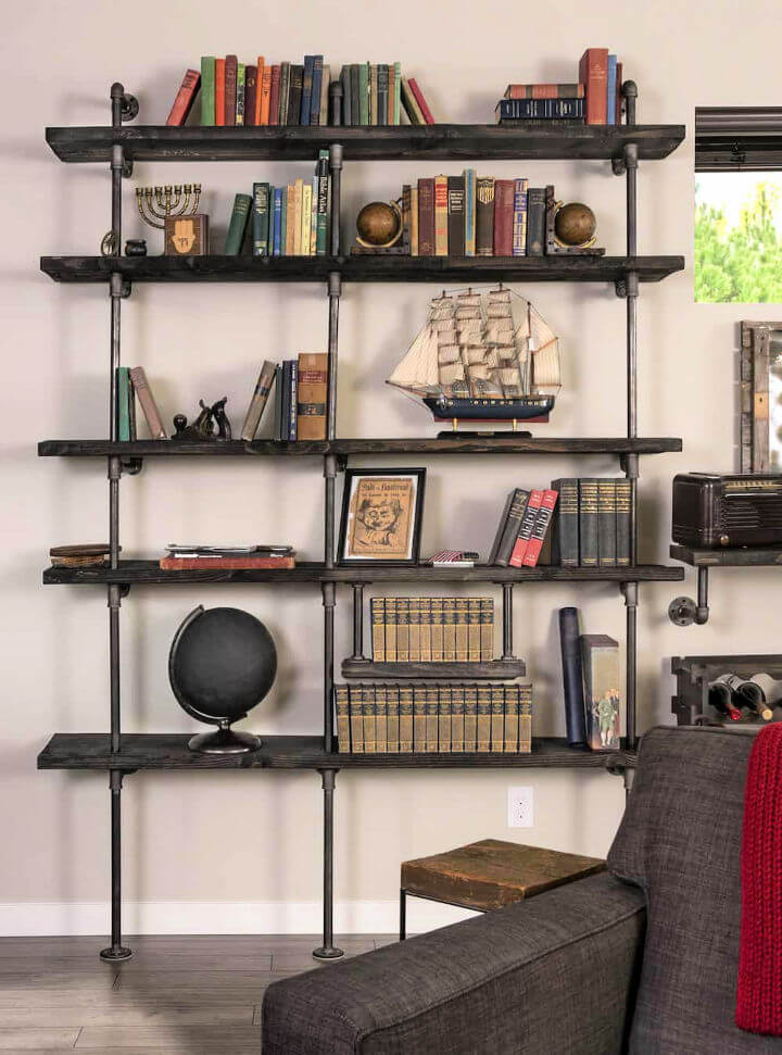 Black Pipe Shelves On a Reasonable Budget