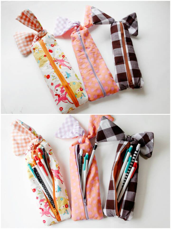 DIY Knotted Zipper Pencil Pouch