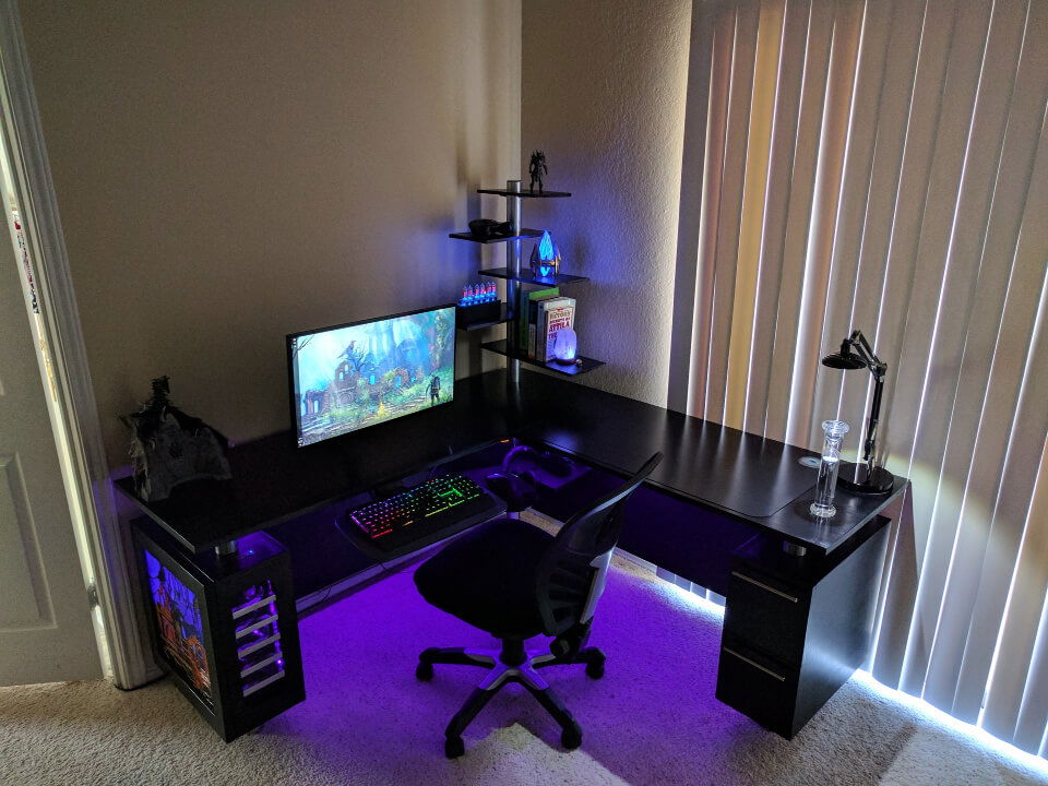 DIY L Shaped Computer Desk