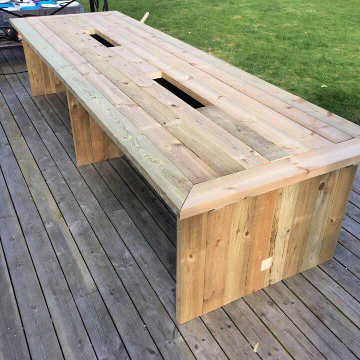 DIY Large Outdoor Dining Table