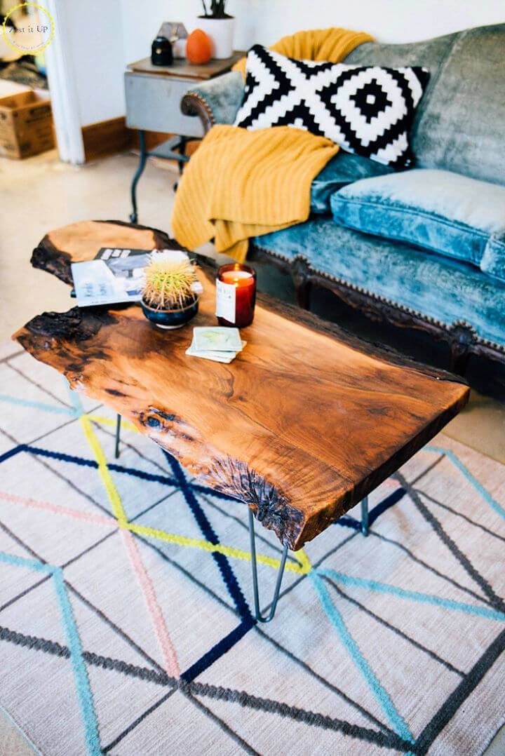 DIY Live Edge Coffee Table With Hairpin Legs