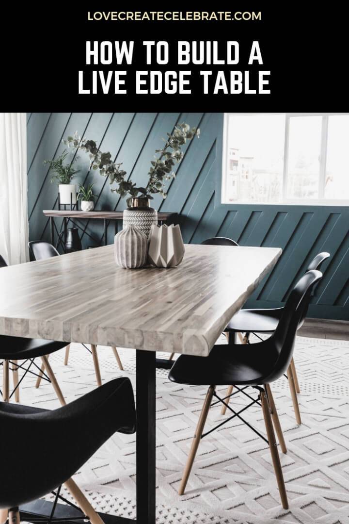 DIY Live Edge Table With Steel Legs