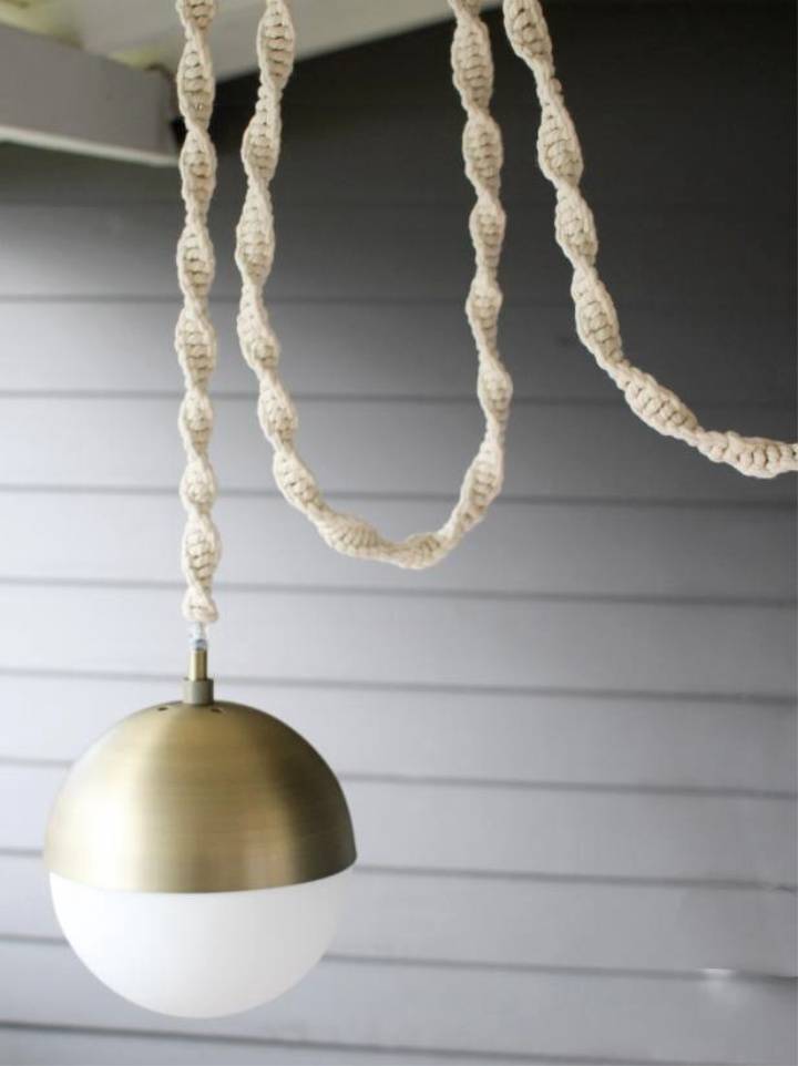 DIY Macrame Light Cord