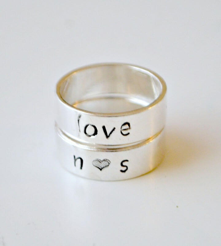 DIY Metal Stamped Rings