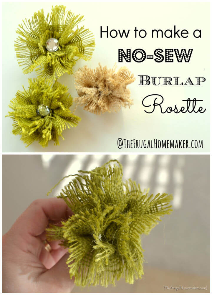 DIY No sew Burlap Rosette