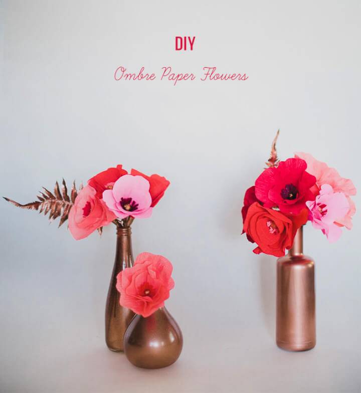 DIY Ombre Crepe Paper Flowers