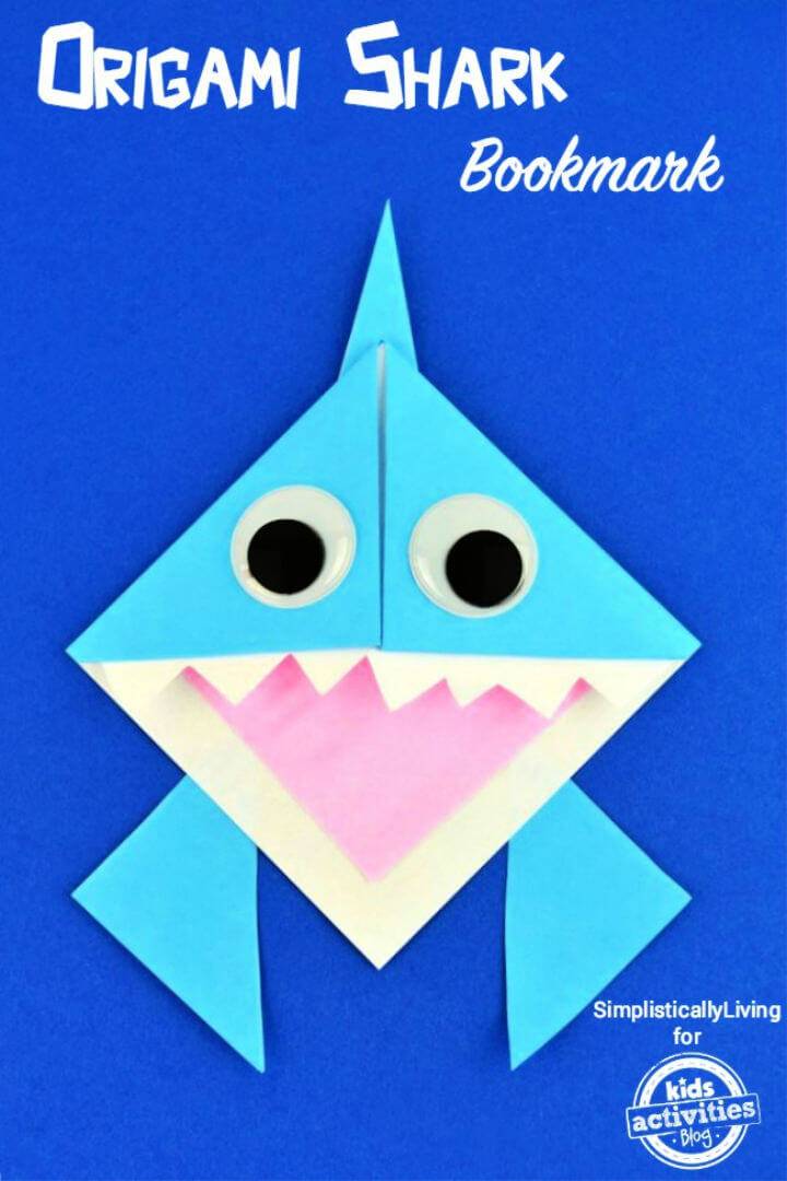 DIY Origami Shark Bookmark