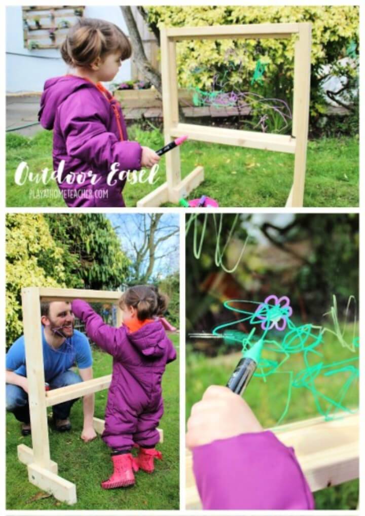 DIY Outdoor Easel for Kids