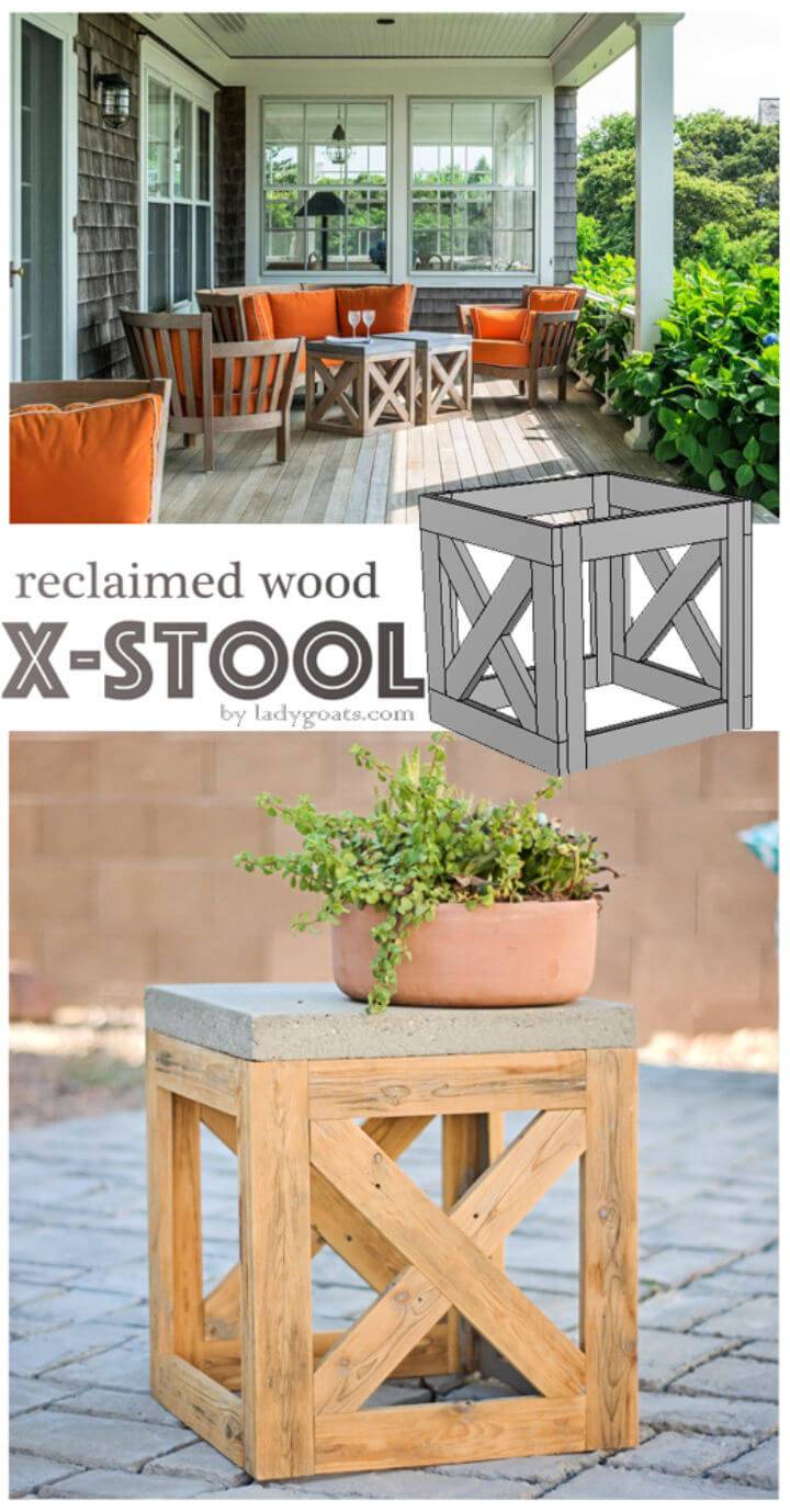 DIY Outdoor X Stool or Table