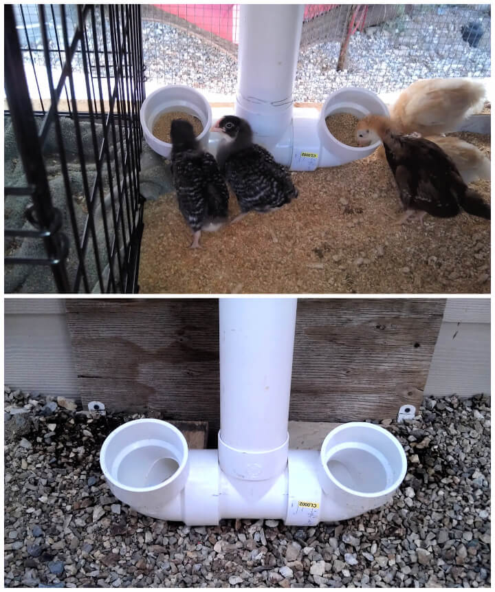 diy chicken feeder wood