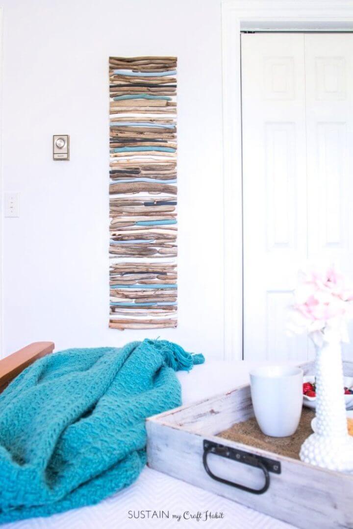 DIY Painted Driftwood Wall Art